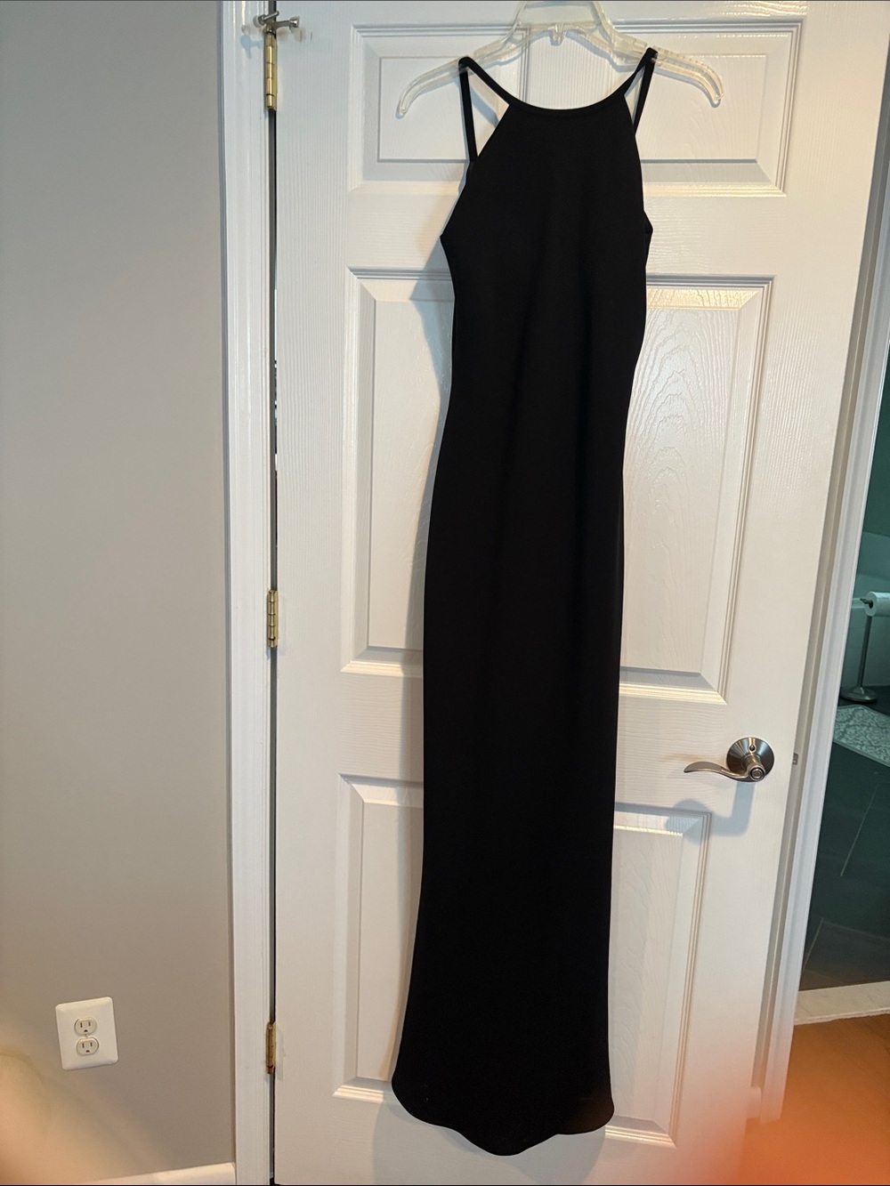 Calvin Klein Black Halter Maxi Gown